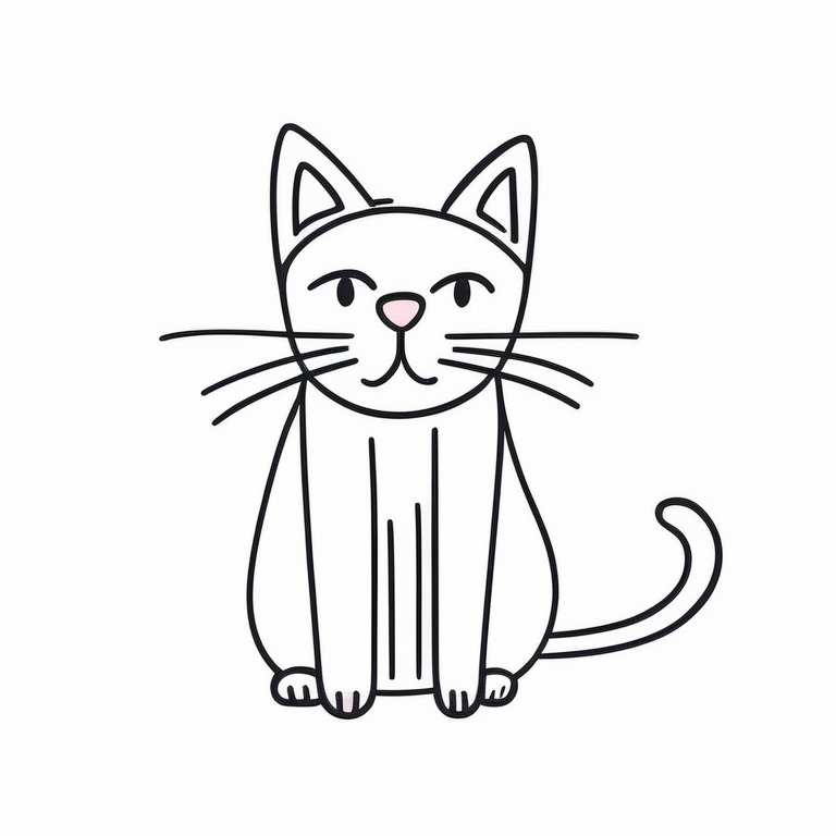 极简手绘猫咪涂鸦