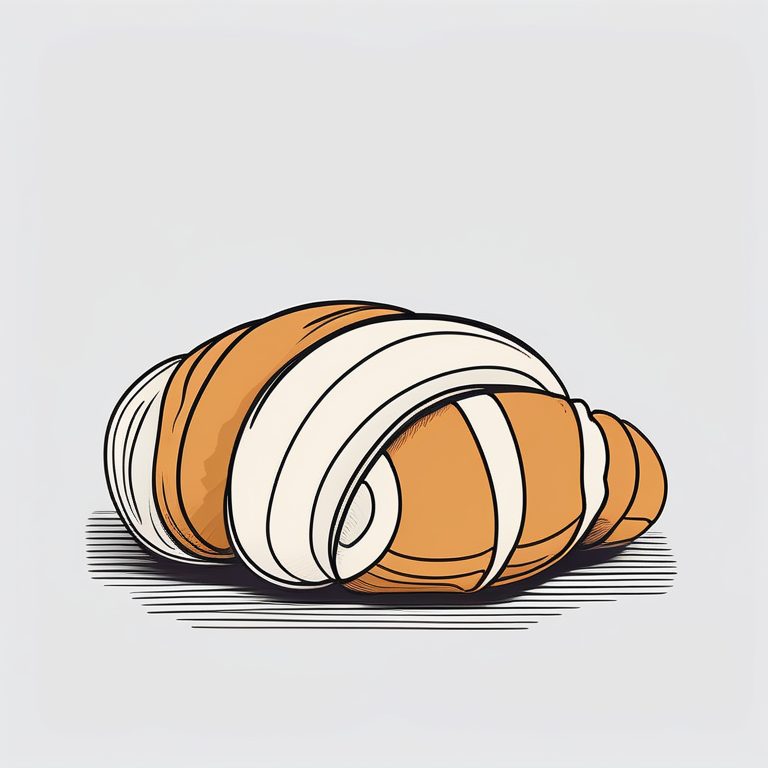 极简手绘线条美食海报