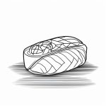 极简寿司日式单线图:矢量美食艺术 5 ji jian shou si ri shi dan xian tu shi liang mei shi yi shu