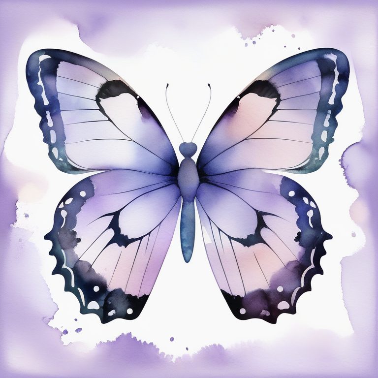 极简水彩印象-一只蝴蝶