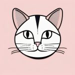 极简涂鸦趣味线条艺术图标插图:一只微笑的猫 2 ji jian tu ya qu wei xian tiao yi shu tu biao cha tu yi zhi wei xiao de mao