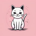 极简涂鸦趣味线条艺术图标插图:一只微笑的猫咪 3 ji jian tu ya qu wei xian tiao yi shu tu biao cha tu yi zhi wei xiao de mao mi