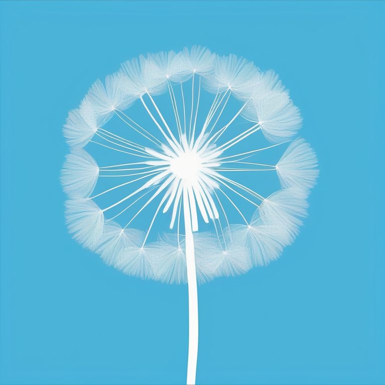 极简涂鸦日记风 | 一个蒲公英种子球