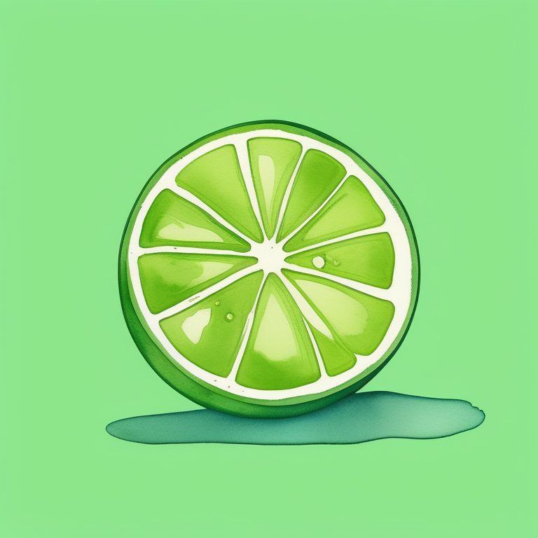 极简现代胶片水彩风格青柠