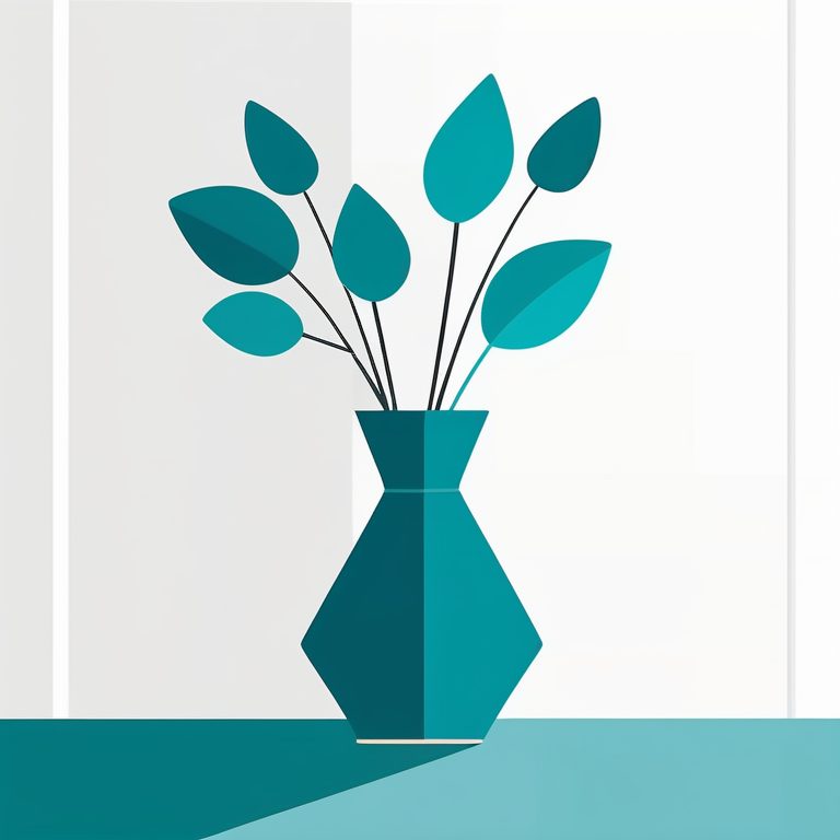极简现代设计单独花瓶插画