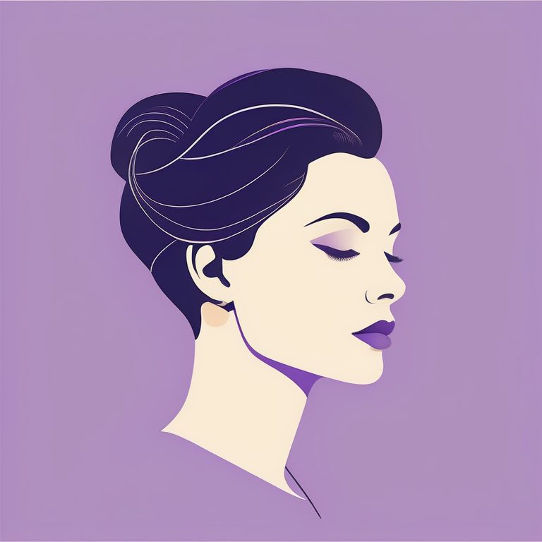 极简现代优雅人像时尚女性头部