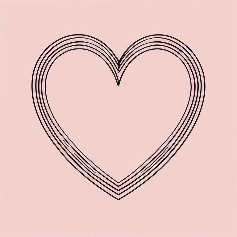 极简线条爱心形状时尚LOGO设计