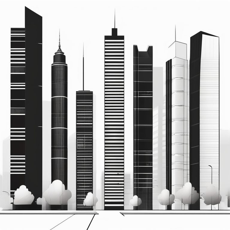 极简线条都市建筑概念