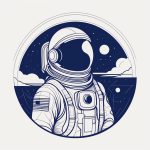 极简线条宇航员:凝视地球的扁平化太空主题 6 ji jian xian tiao yu hang yuan ning shi di qiu de bian ping hua tai kong zhu ti