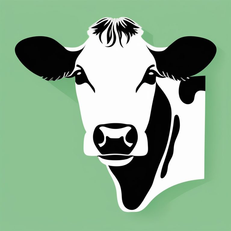 极简乡村风-奶牛头像