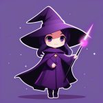 极简向量风:Q版星空魔法少女全身立绘,纯色背景AI艺术图 4 ji jian xiang liang feng q ban xing kong mo fa shao nyu quan shen li hui chun se bei jing ai yi shu