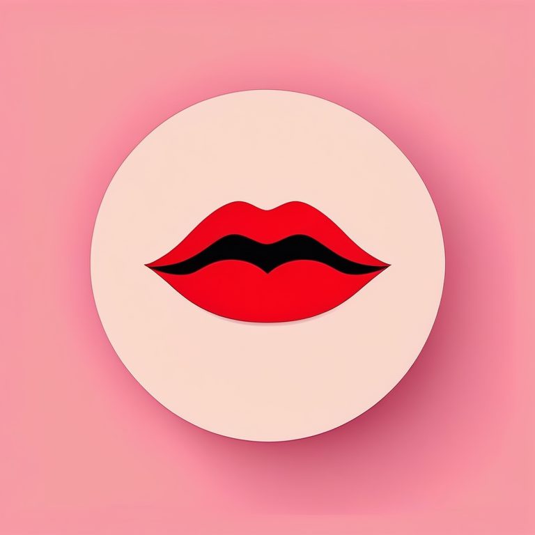 极简艺术-红唇图标