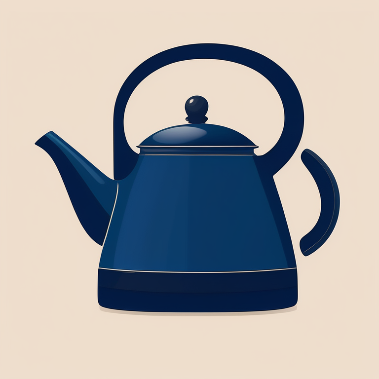 极简艺术-深蓝色水壶