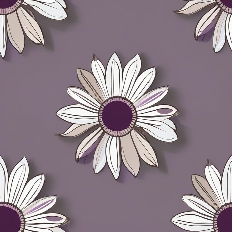 极简艺术-紫色向日葵