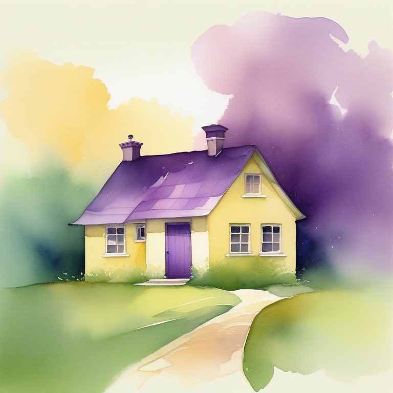 极简印象风水彩 | 一座紫色小屋