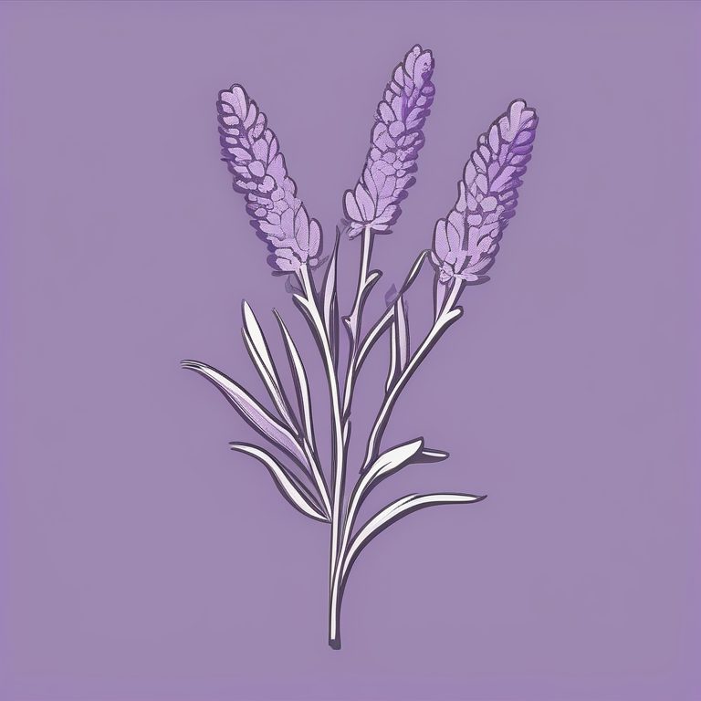 极简印象派风格紫色薰衣草原野