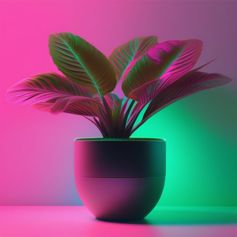 极简荧光Y2K时尚风格:一个发光植物