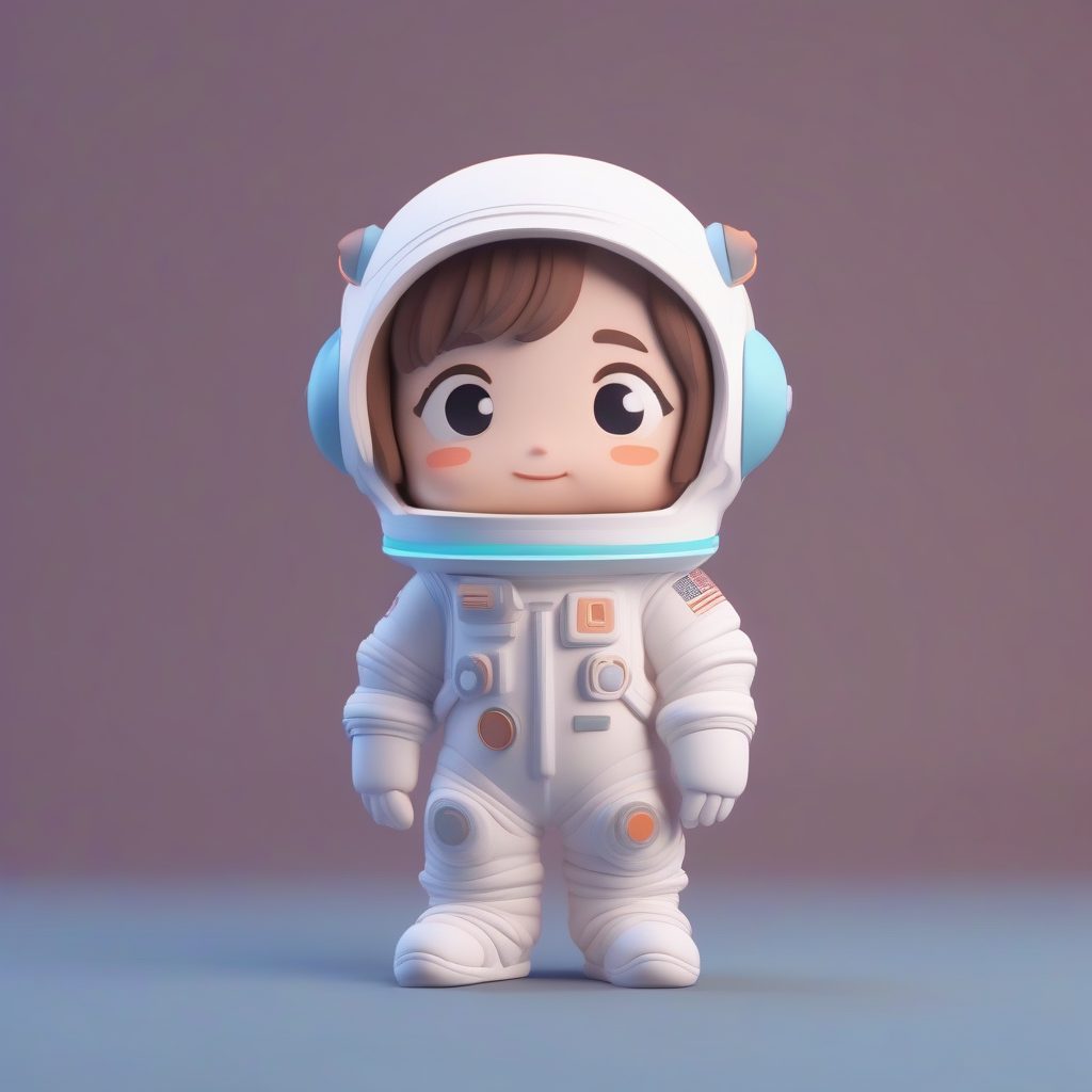 极简宇航员Q版表情制作：Octane渲染3D模型动态姿势教程