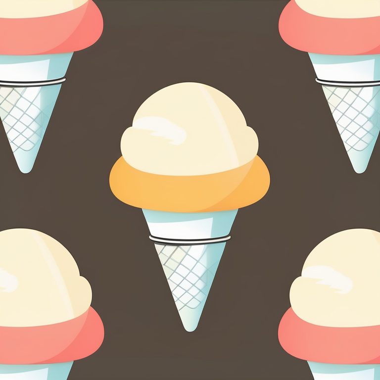 极简主义-彩色冰淇淋插画