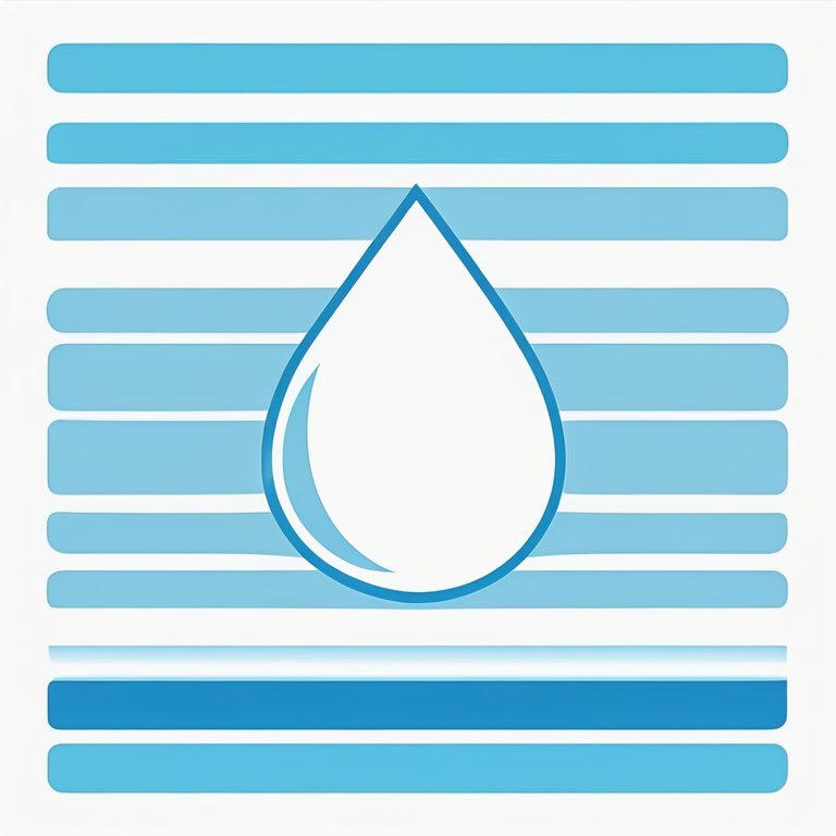 极简主义一水滴平面插画