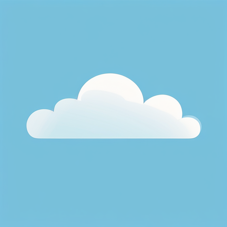 极简主义单一云朵低饱和插画