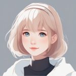 极简主义二次元:纯色背景可爱表情女孩肖像 2 ji jian zhu yi er ci yuan chun se bei jing ke ai biao qing nyu hai xiao xiang