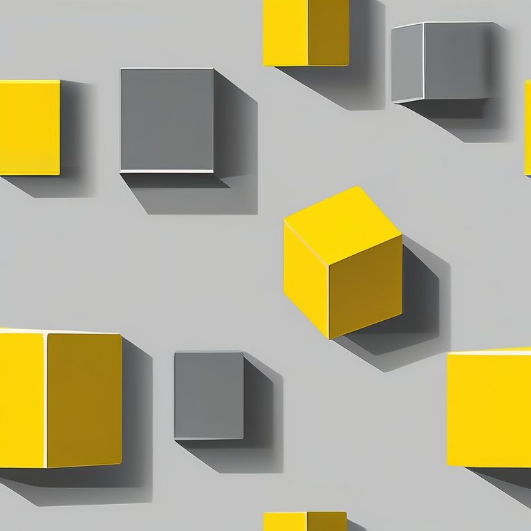 极简主义风格:黄色立方体