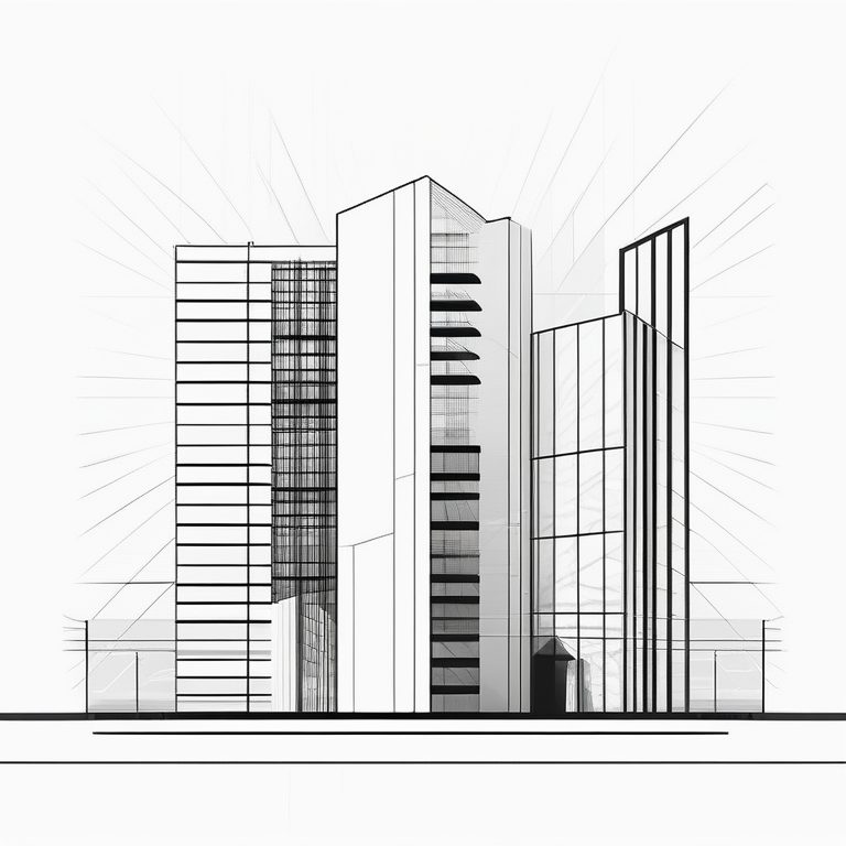 极简主义建筑线条艺术海报