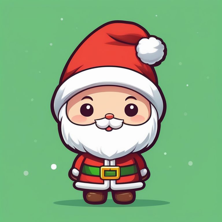 极简主义Q版圣诞男孩卡哇伊全身造型