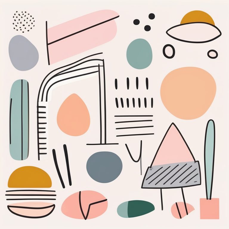 极简主义手绘涂鸦插画