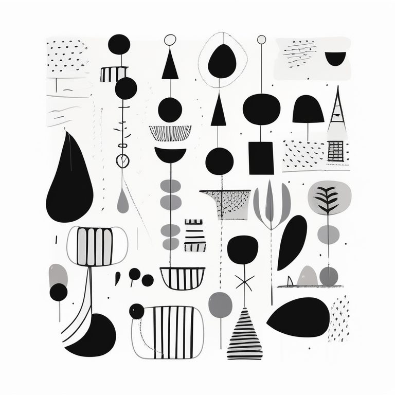 极简主义手绘涂鸦艺术