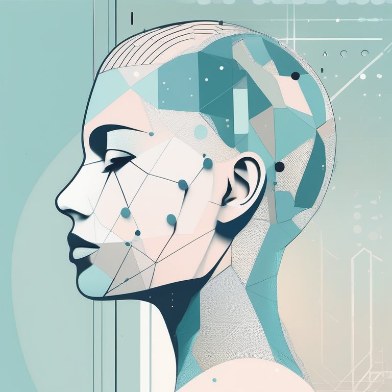 极简主义未来人像艺术