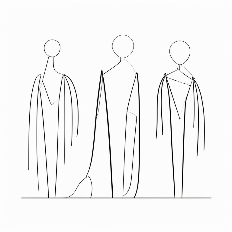 极简主义线条艺术插画