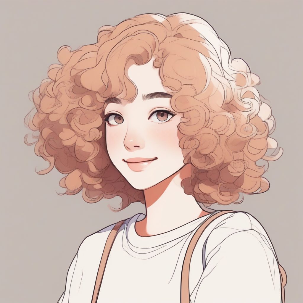 简洁美学:微笑的慵懒卷发少女 31 简洁美学:微笑的慵懒卷发少女