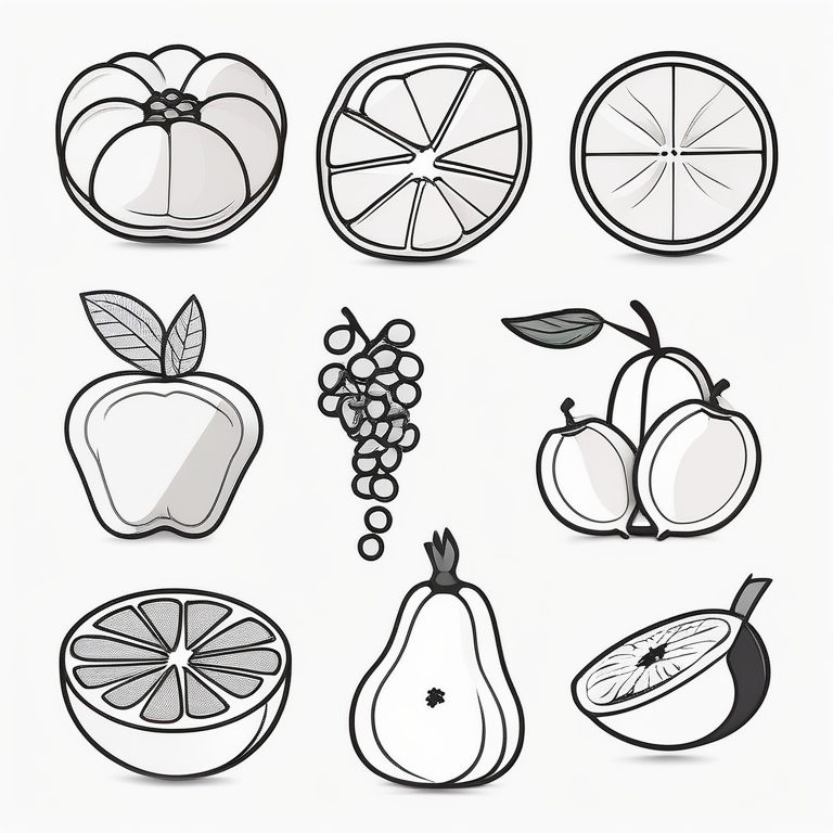 简约风格矢量美食物体集合