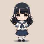 jian yue ke ai q ban shui shou fu xue sheng mei 2d man hua feng ge cha hua