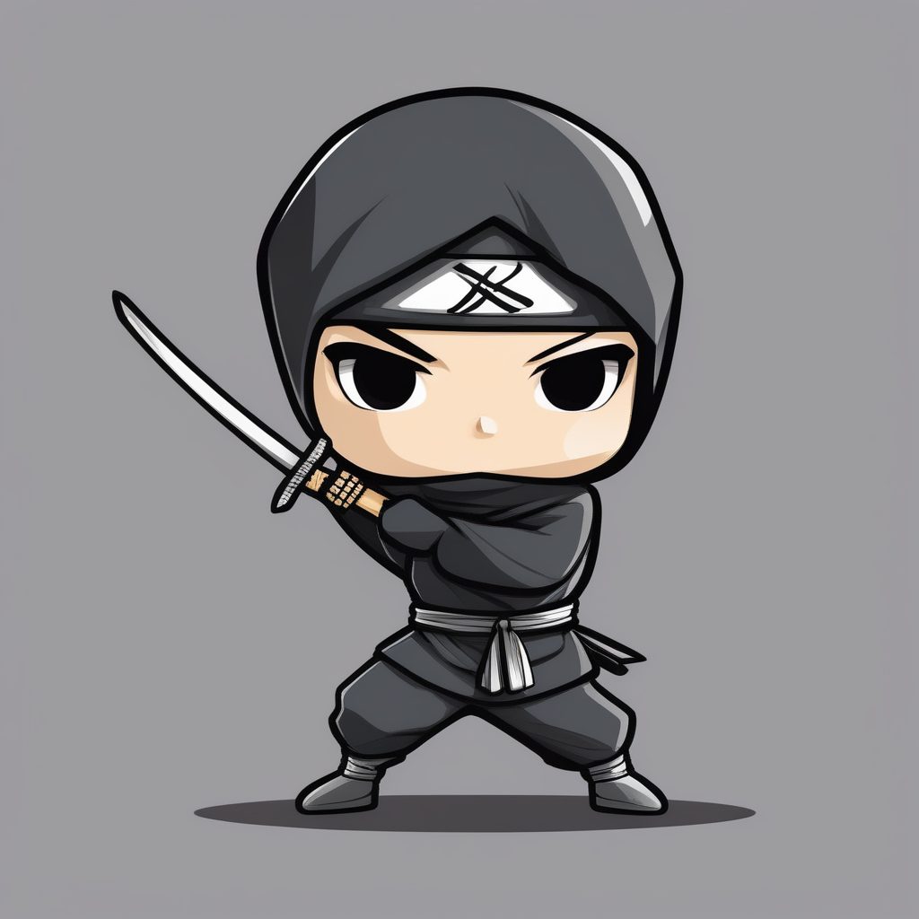 简约Q版动漫风忍者学徒男孩:手持手里剑全身插画 5 简约Q版动漫风忍者学徒男孩:手持手里剑全身插画