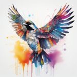 jie gou ji he fei niao gao diao zhao ming xia de cai hong shui cai yi shu