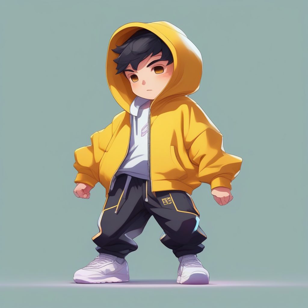 街舞潮人Q版：动感十足的全身立绘与柔和灯光