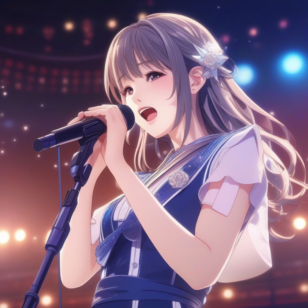 京阿尼细腻情感表达：偶像歌手舞台表演与含泪眼神特写