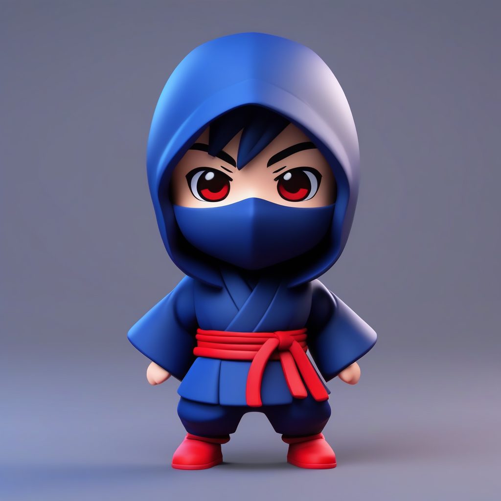 经典武士系列：暗影忍者Q版男孩3D手办模型