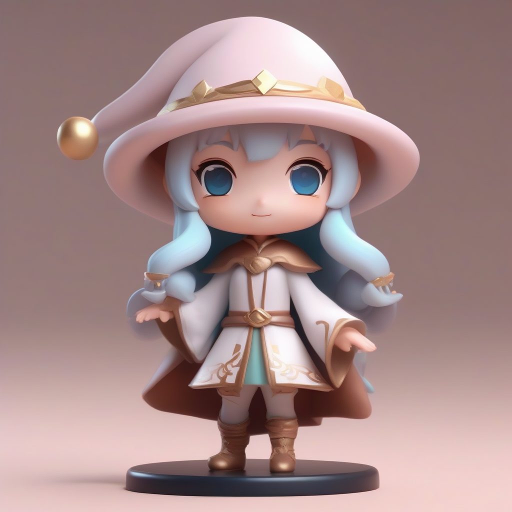 精灵魔法师：Q版女孩 C4D超细节盲盒全身立绘