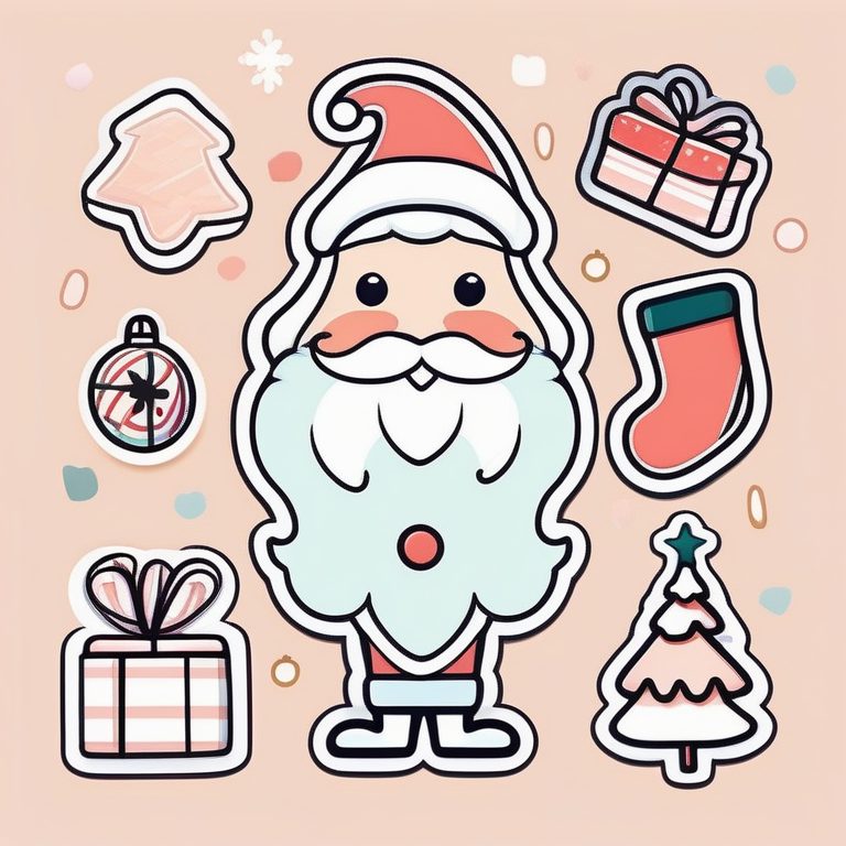 精美极简圣诞节儿童贴纸画