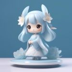 jing mi yue gong popmart feng ge ci guang q ban shao nyu yu bai tu zhan li ka pian tu