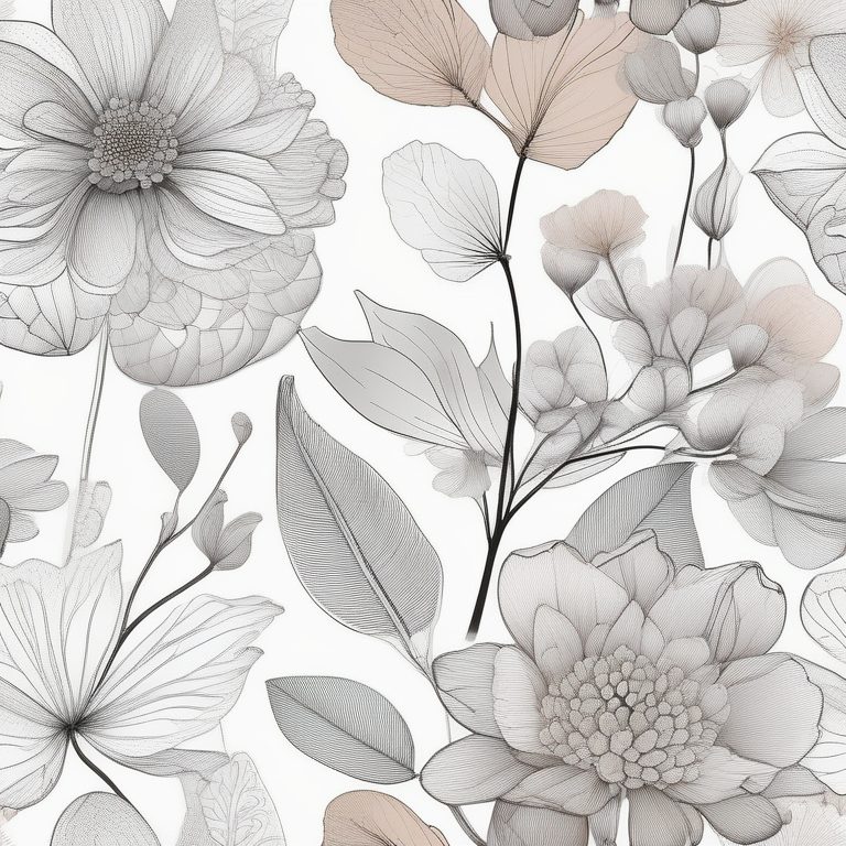 精致细节花卉插画