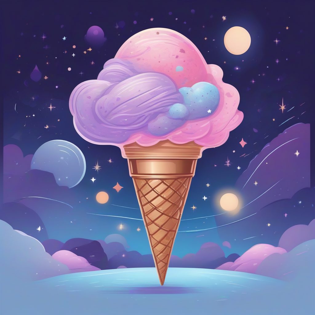 巨型冰淇淋彗星:太空奇幻柔和涂鸦 39 巨型冰淇淋彗星:太空奇幻柔和涂鸦