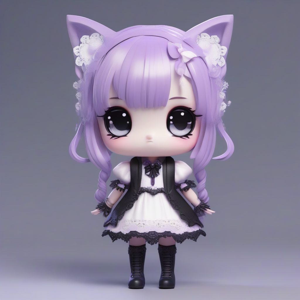 绝美！梦幻Pastel Goth Chibi女孩AI绘画秘籍：柔和光影与治愈系色彩