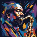 爵士乐手的超现实抽象肖像:融化音符与90年代卡通美学 2 jue shi yue shou de chao xian shi chou xiang xiao xiang rong hua yin fu yu 90 nian dai ka tong mei