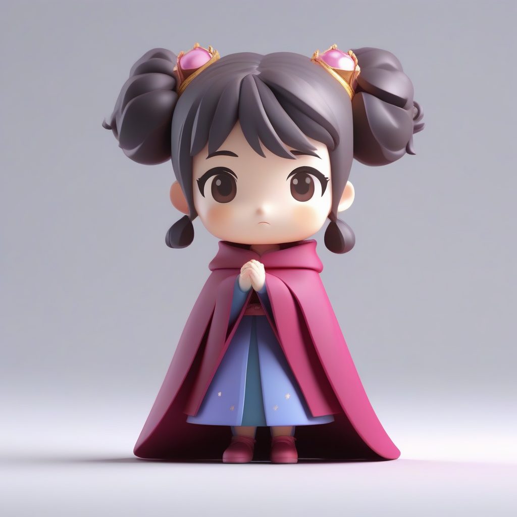 决心逃离：背影回眸的迪士尼Q版公主盲盒站立照