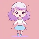 ka tong feng q ban nyu hai hua ji yao bai wu zi fen zi zhu se diao quan shen cha hua